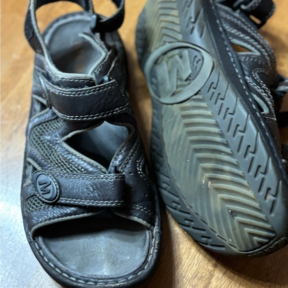Merrell Sport Mandini Black Leather Mens Size 9 Sandals main image 5
